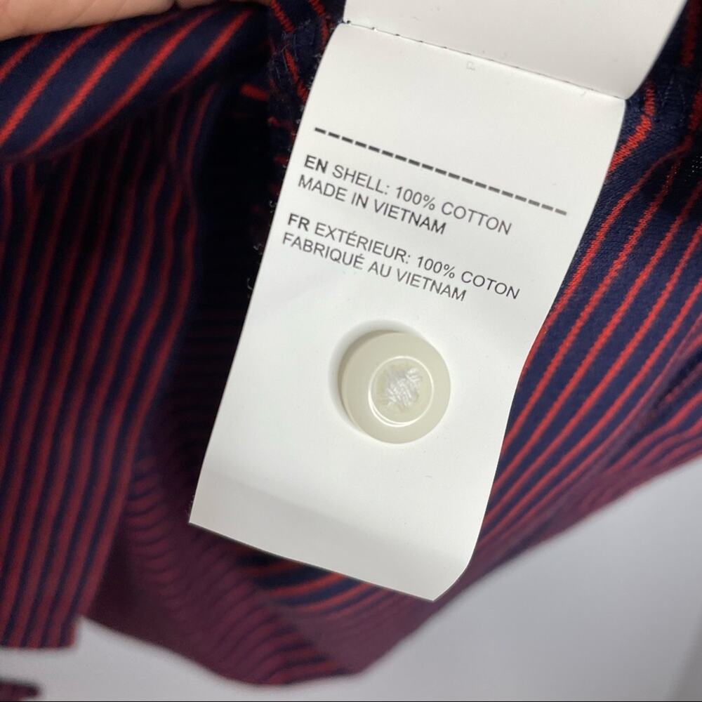 UNTUCKit Axios Burgundy Striped Polo Shirt Short Sleeve Medium Casual - Picture 8 of 8